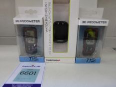 Three New, Boxed Items to include:- Two 3D TIS Pro 830 Pedometers together with a TomTom Watch Bike