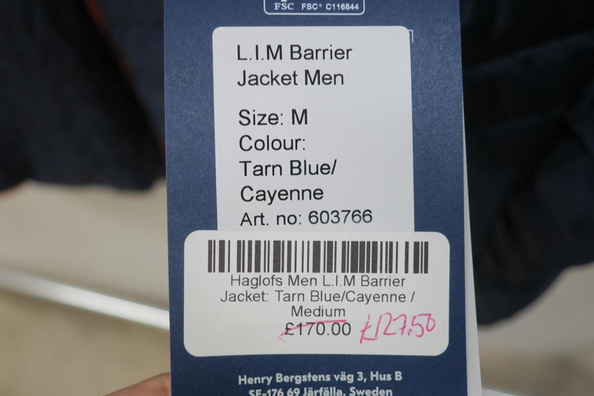 Haglӧfs L.I.M Barrier Mens Jacket in Tarn Blue/Cayenne size Medium - Bild 3 aus 3