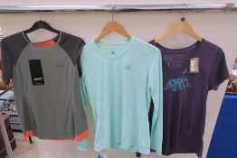 Womens Salomon Long Sleeved T-Shirt, Patagonia T-Shirt, Gore R5 Shirt