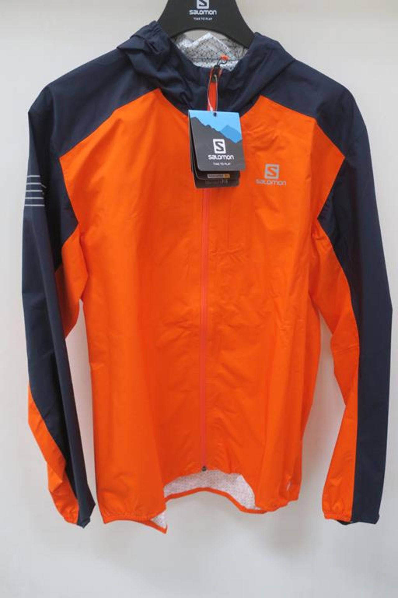 Salomon Bonatti WP Mens Jacket in Scarlet Ibis/Night Sky size Large