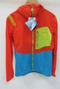 La Sportiva Hail Mens Jacket in Pumpkin/Tropic Blue size Medium