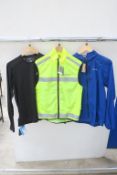 Patagonia Houdini Mens Jacket, Craft Mens Vest, Saloman Trail Runner T-Shirt