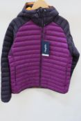 Haglӧfs Essens Mimic Womens Hooded Jacket in Lilac/Acai Berry size Extra Large
