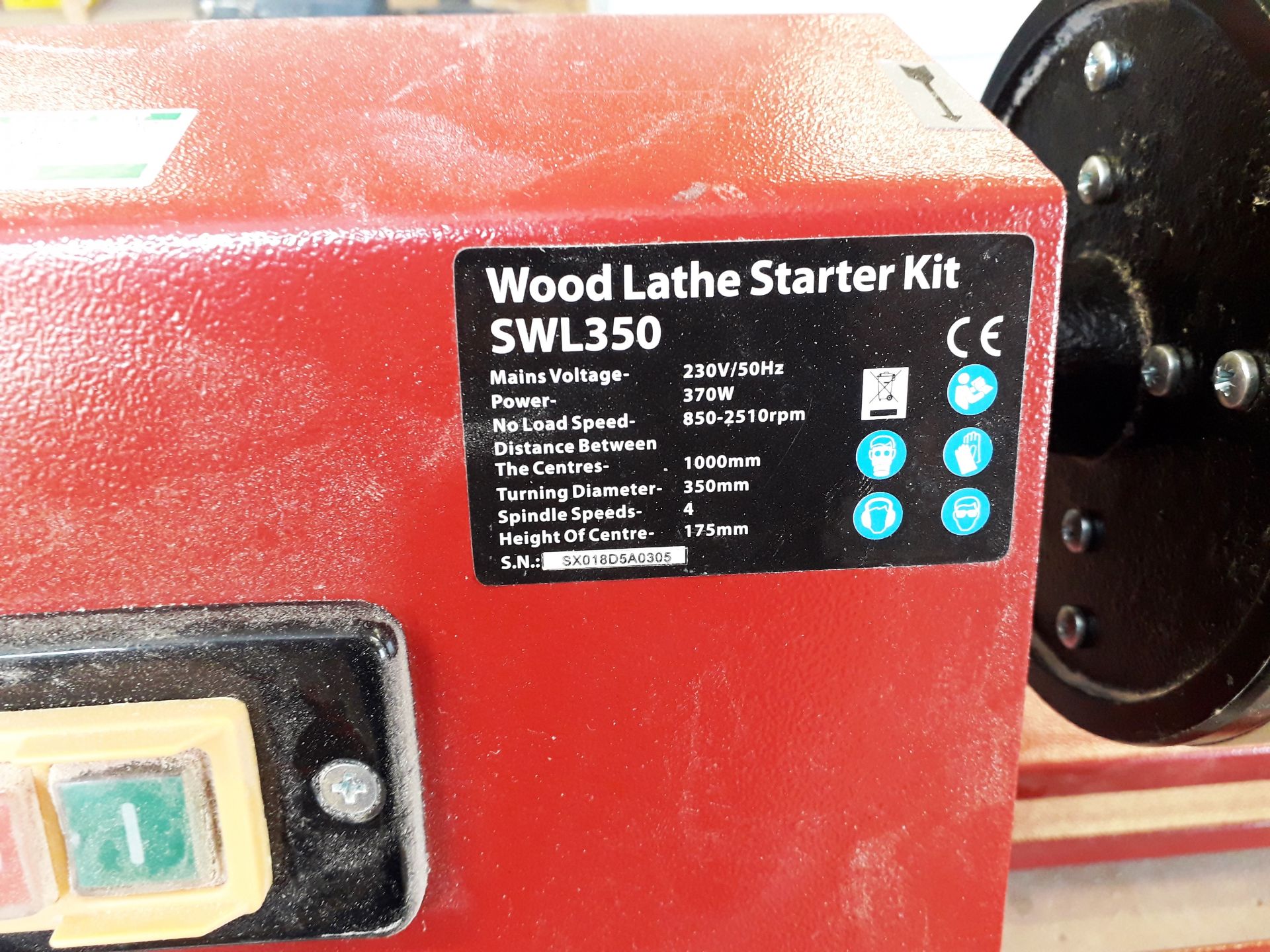 Lumber Jack SWL350 bench top Wood Lathe - Image 2 of 2
