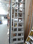 3 x Ladder Sections and a 12 Tread Aluminium Step Ladder