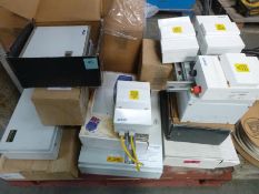 Pallet to contain various Fuse Boxes/Distribution Boards etc