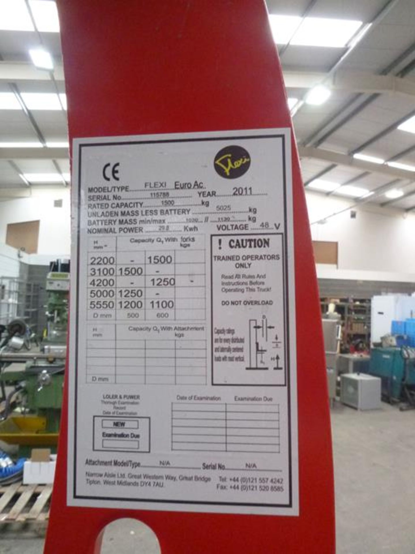 Flexi Euro AC 1500Kg Capacity Articulated Forklift - Image 11 of 17