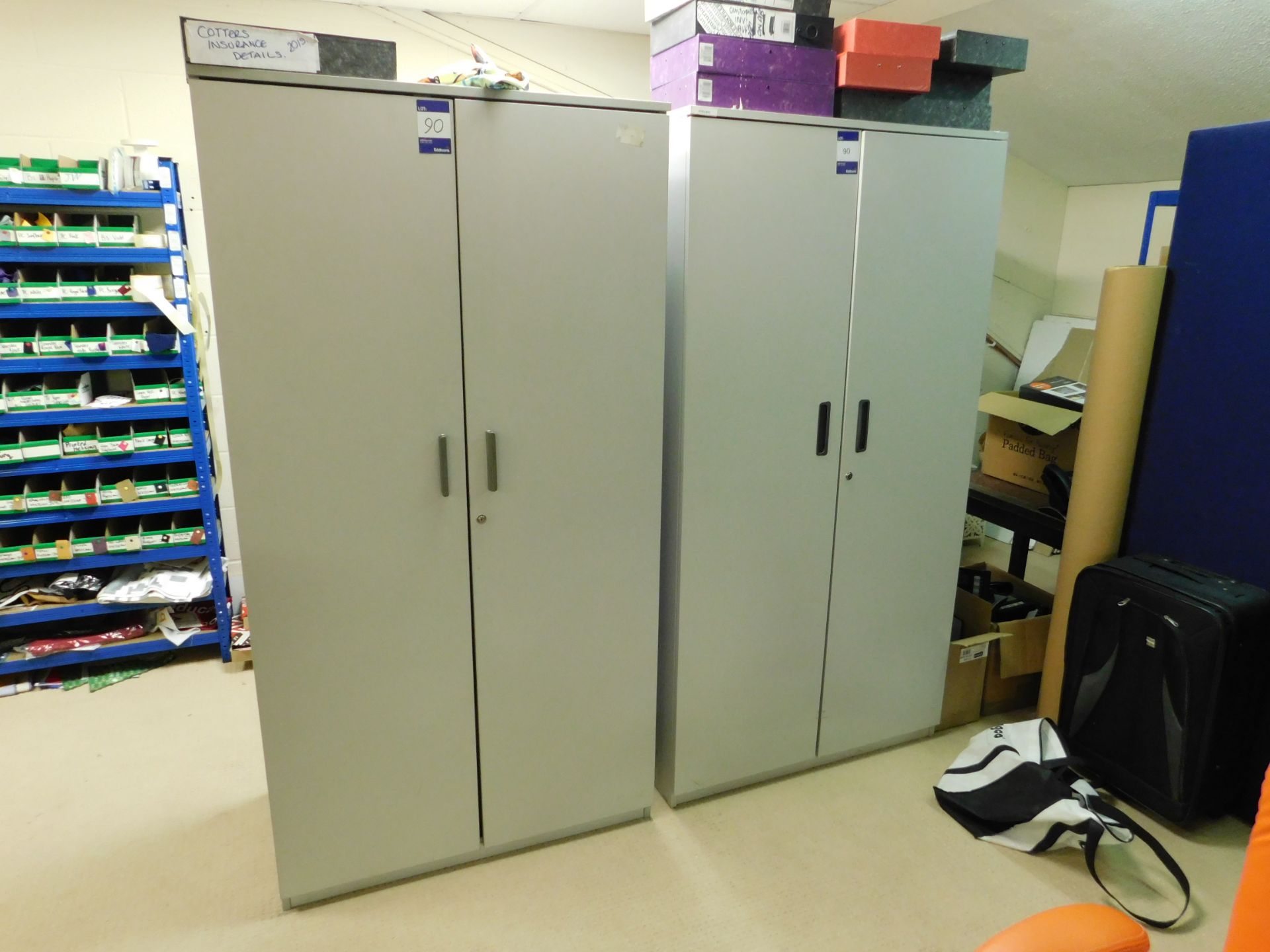 2 x 6ft Double door stationary cabinets