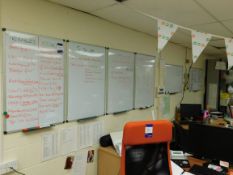 6 x Various wall mounted whiteboards