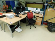 Single person workstation, pedestal and chair