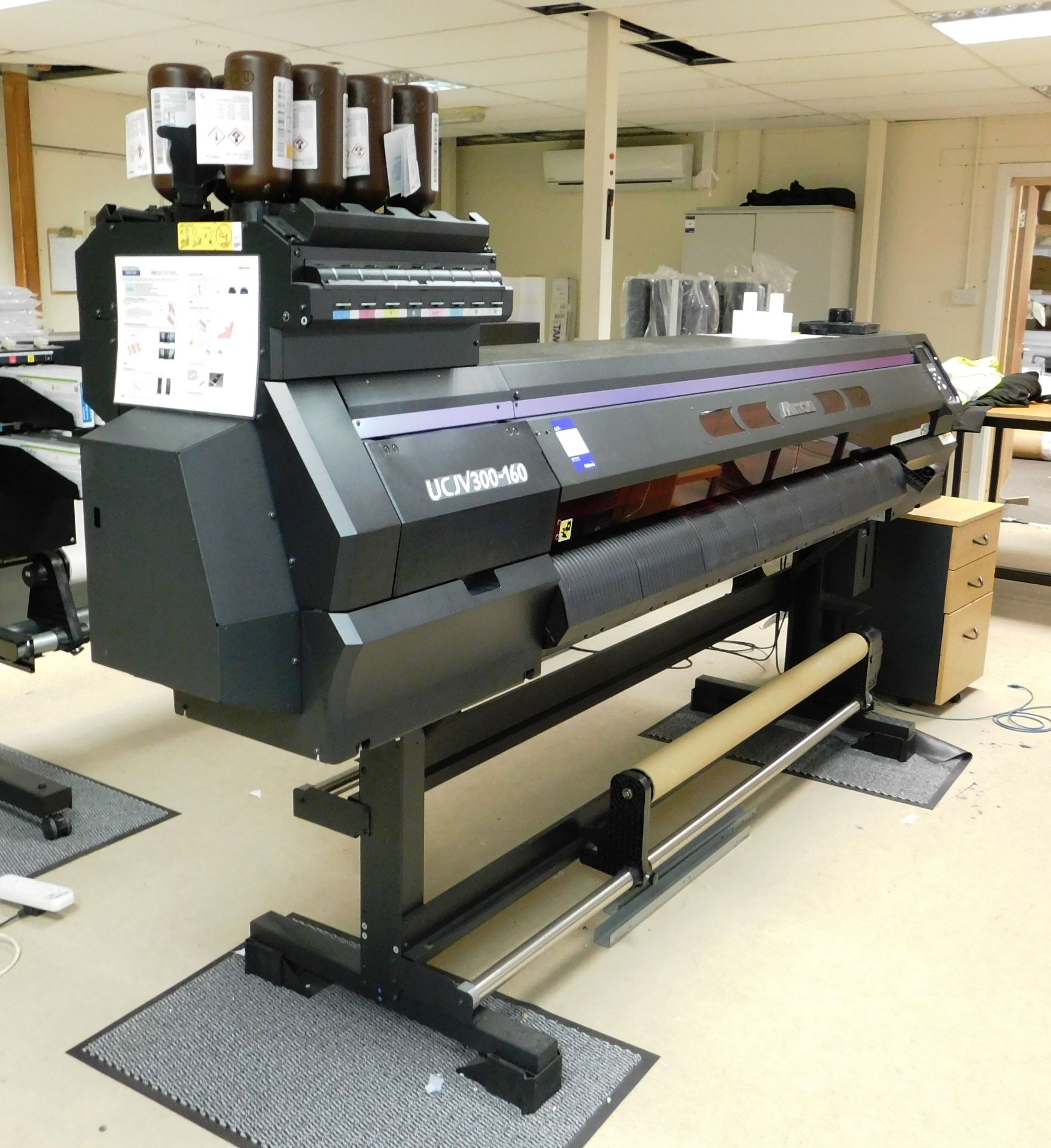 Mimaki UCJV300-160 wide format inkjet print / cut machine, Yea 2018 (sold subject to confirmation fr