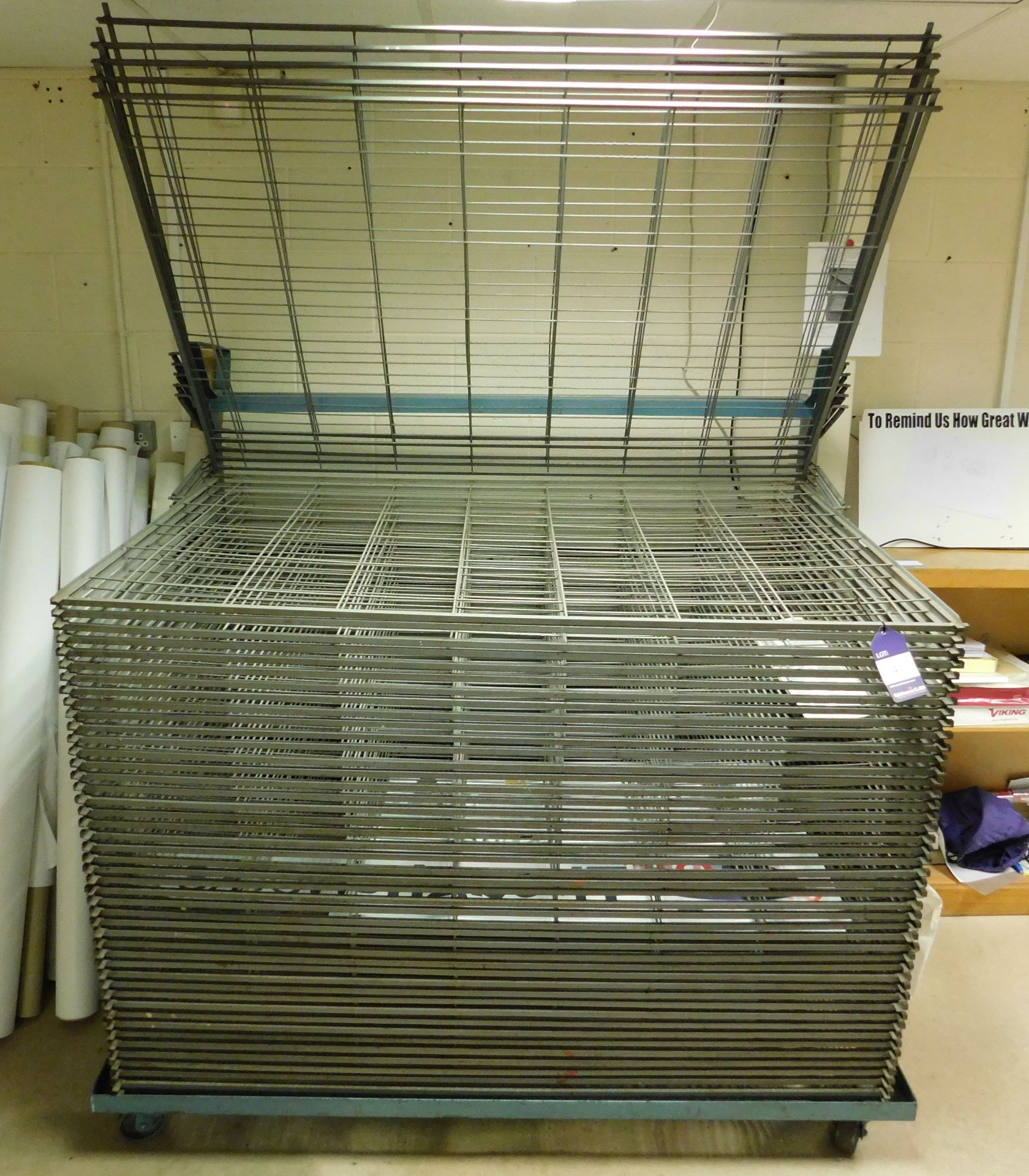 Mobile spring leaf drying rack, approximately 1.6m x 1m