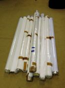 Various sample rolls of polyester