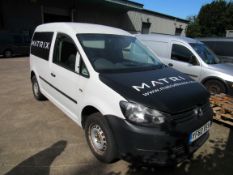 VW CADDY C20 TDI 102  DIESEL WHITE Registration YF60 VSV Date OF Registration 27-01-2011 expired