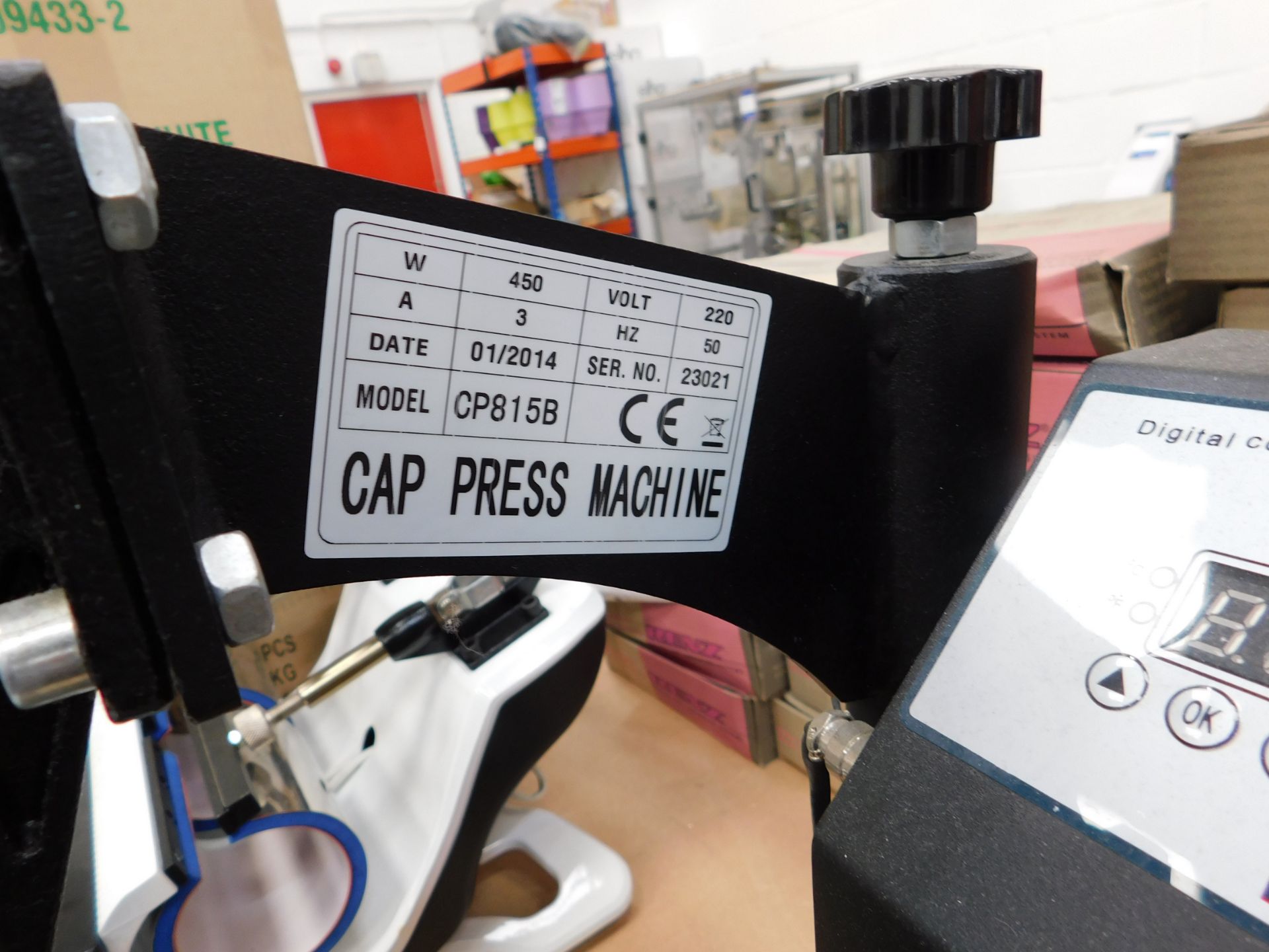 Heatpress CP815B cap press, Serial Number 23021 - Image 2 of 2