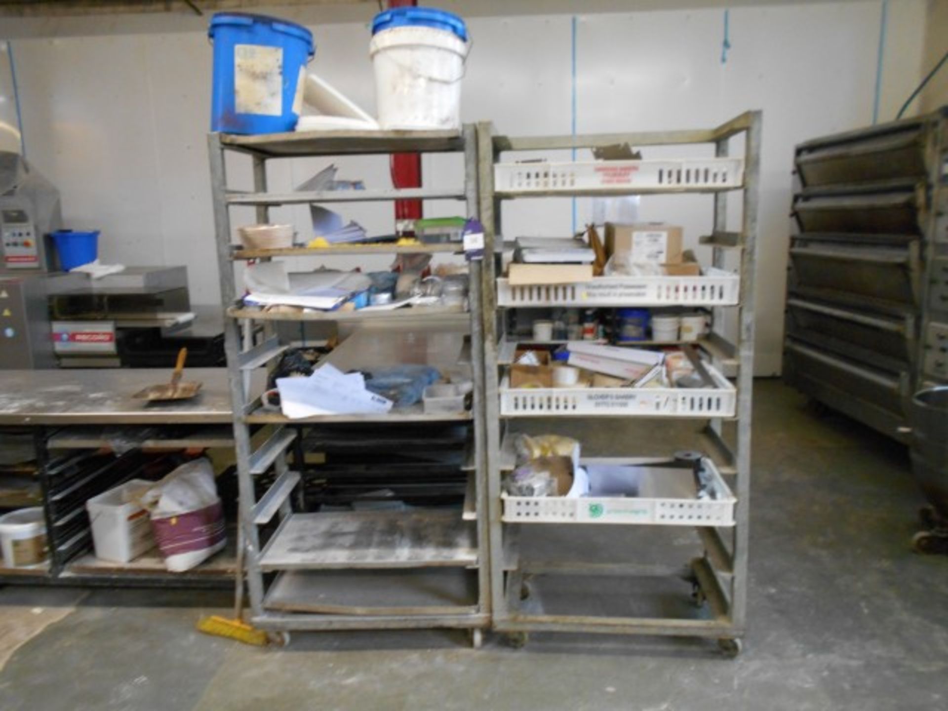2 Various Mobile Shelving and Contents