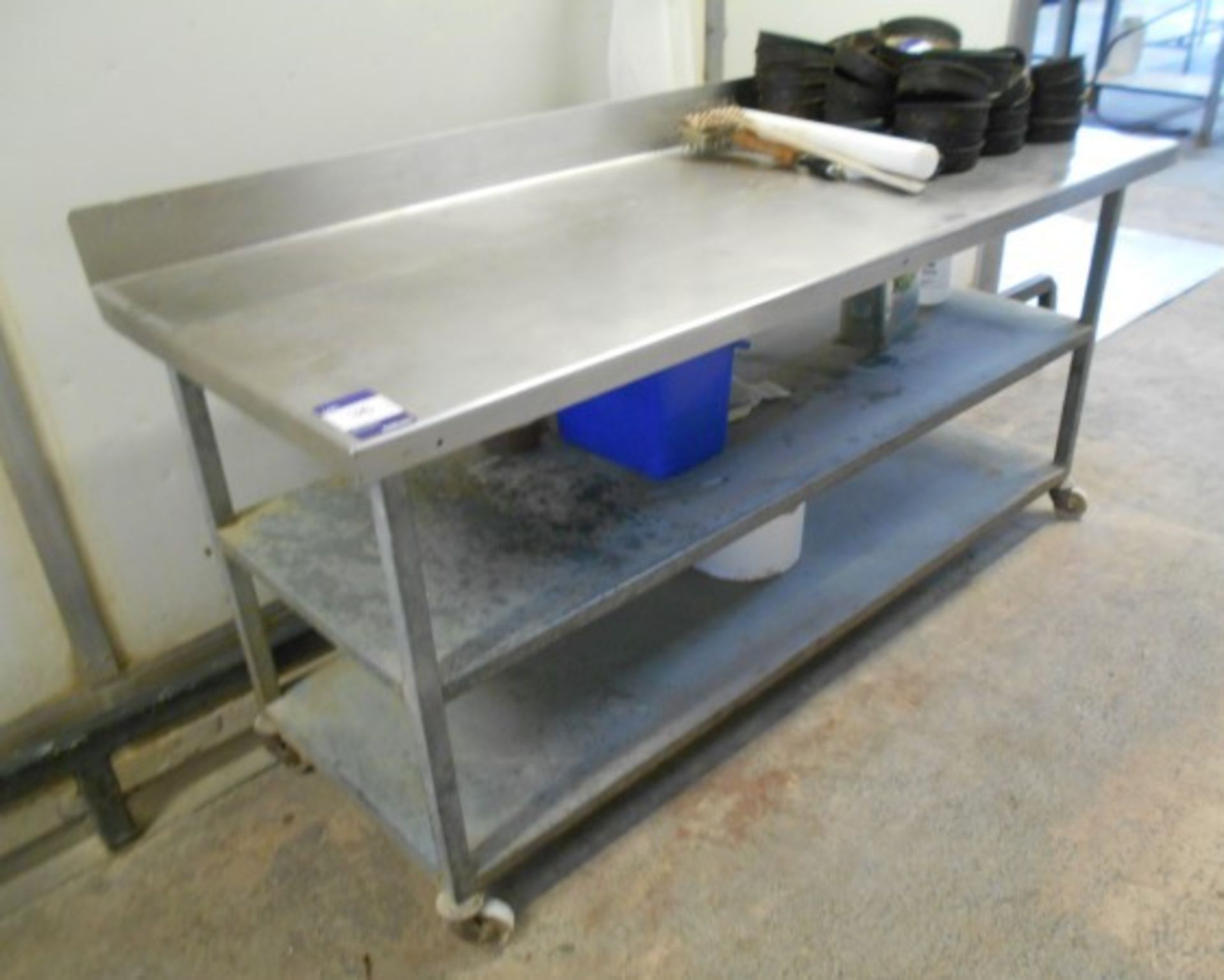 2 Shelved Stainless Steel Topped Trolley