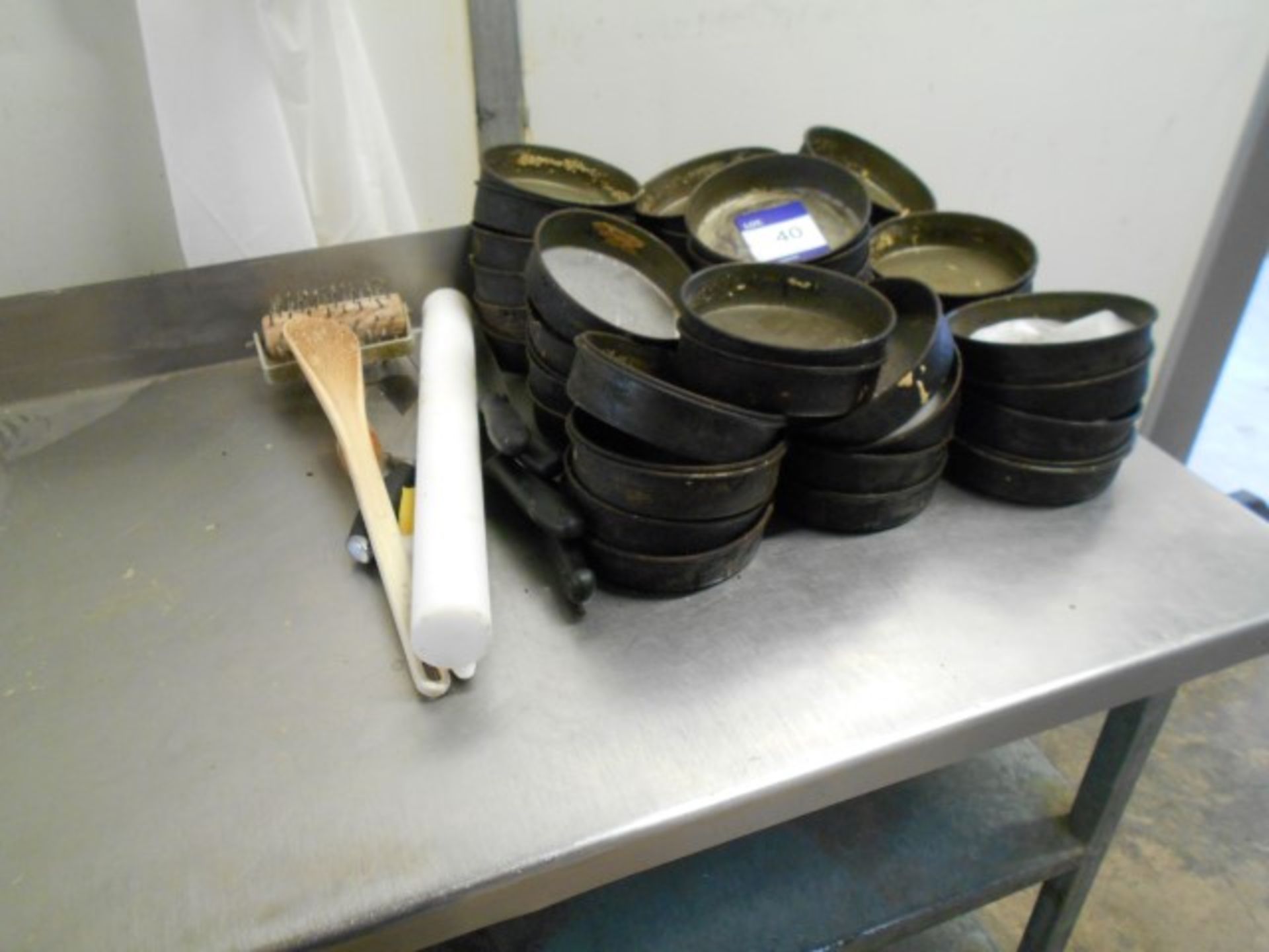 Quantity of Metal Pie Dishes and Baking Utensils