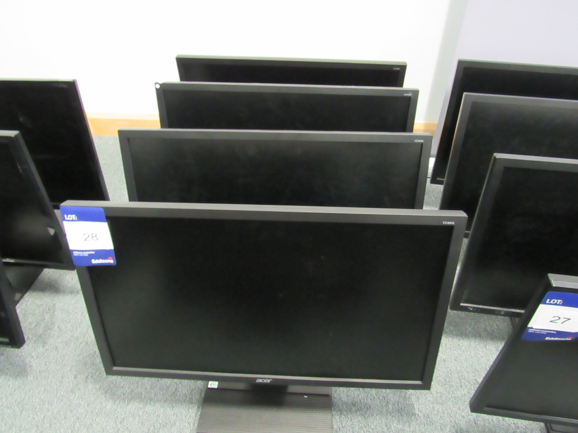 4 Acer V246HL Flat Screen Monitors