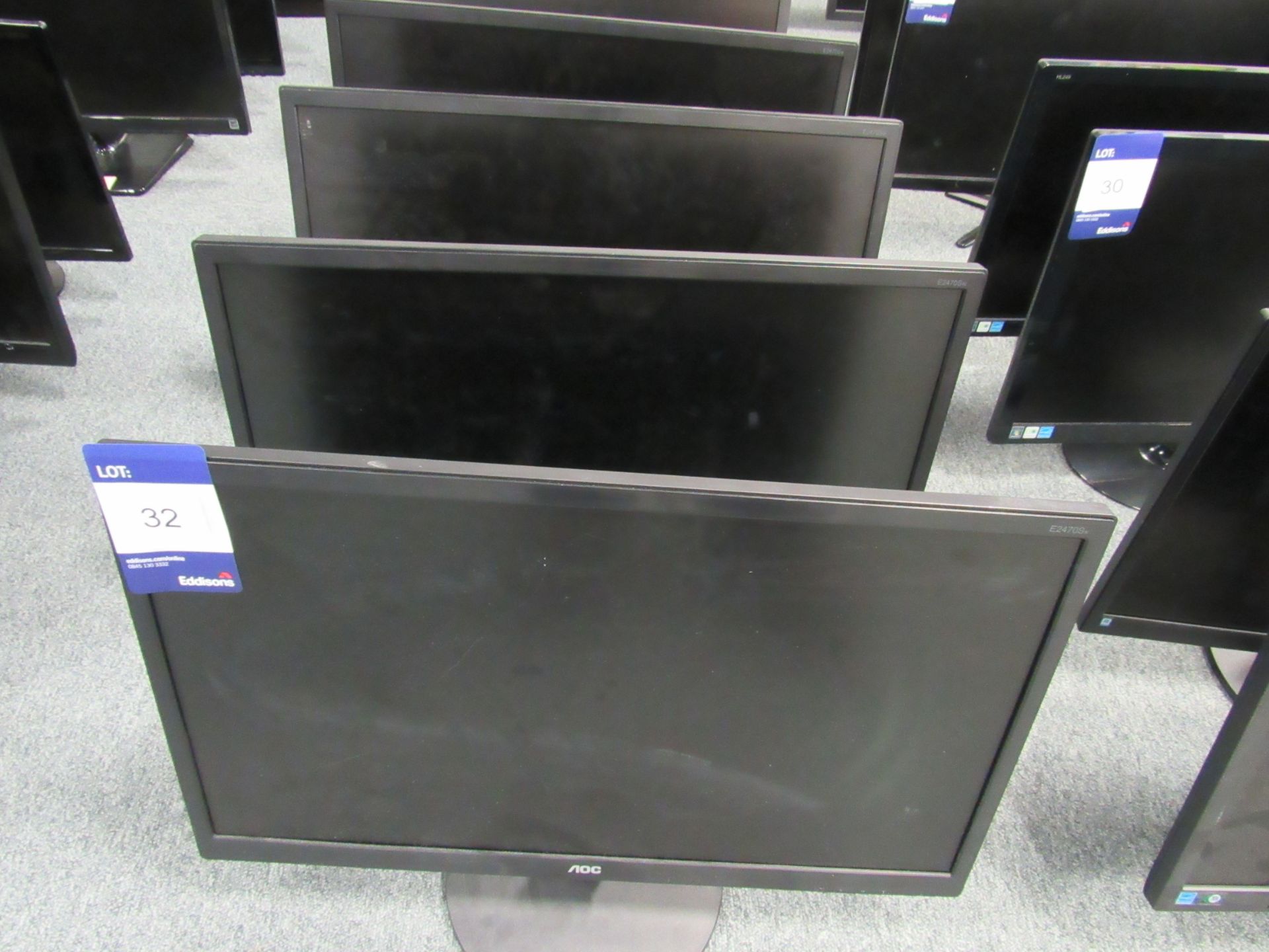 4 AOC 2470S Flat Screen Monitors