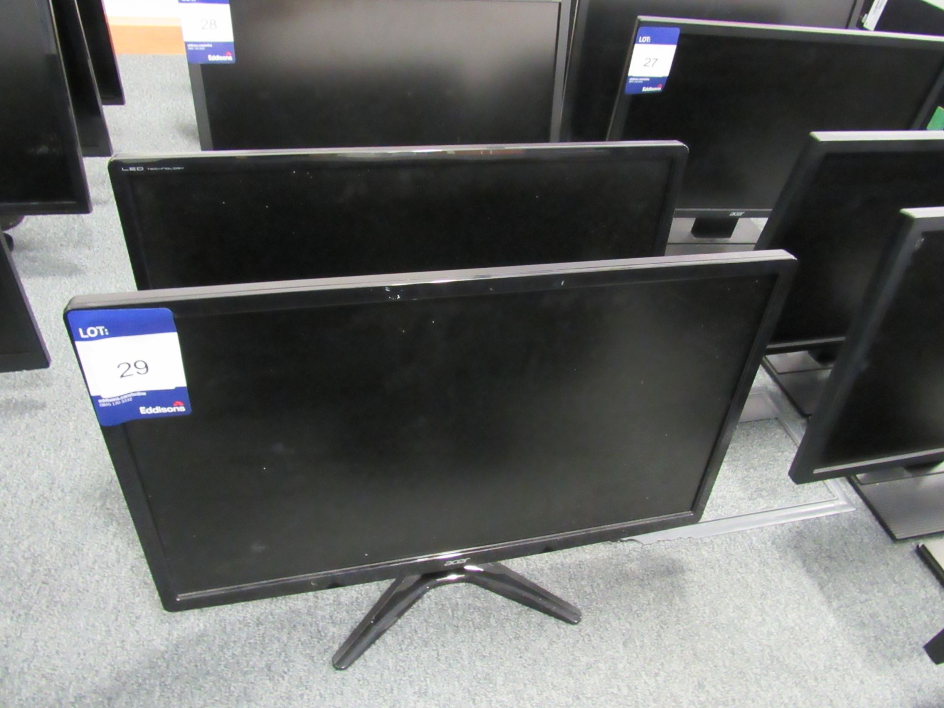 2 Acer G246HL Flat Screen Monitors