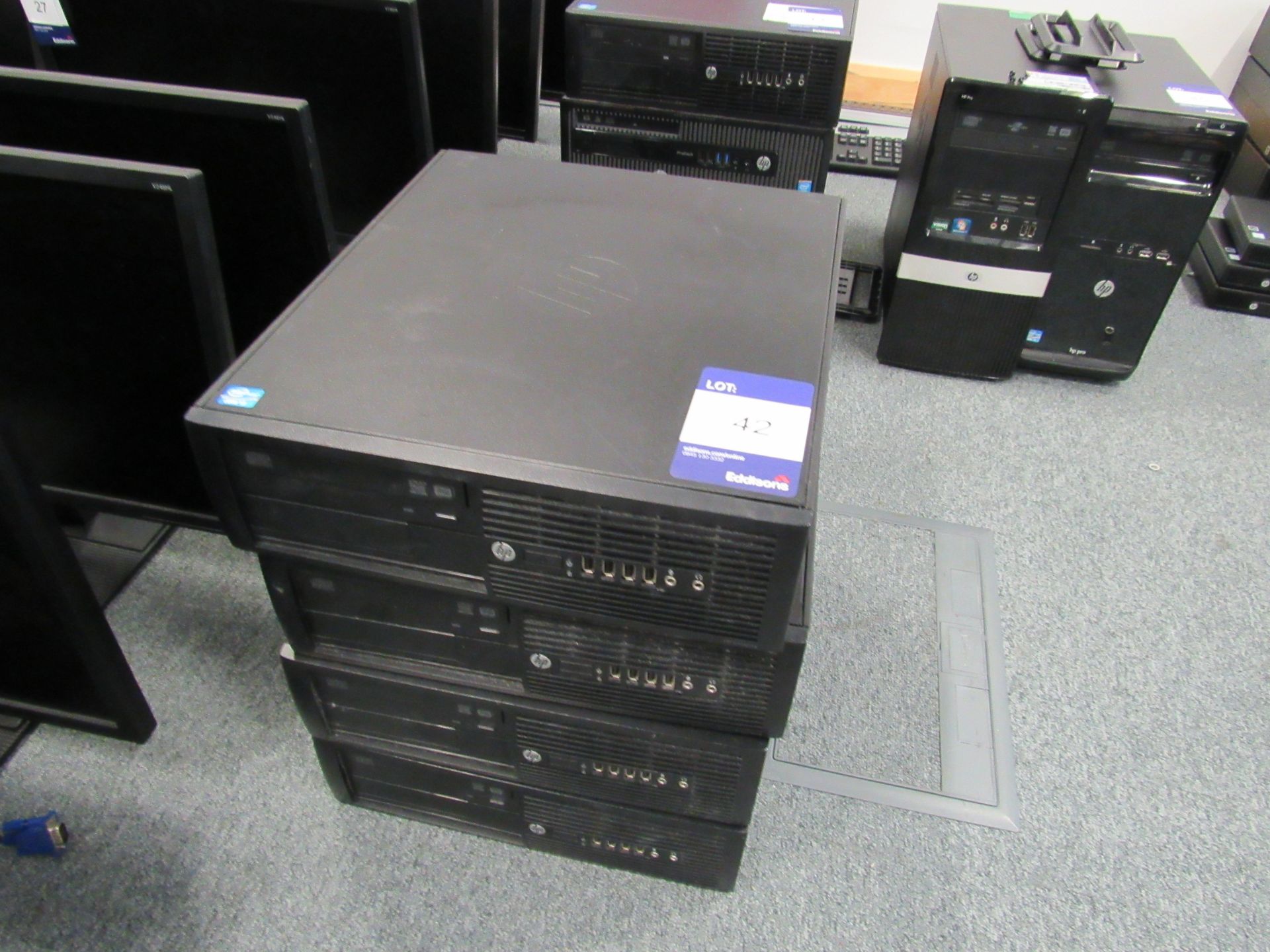 4 HP Compaq Pro 4300 Small Form Factor PC’s, No HDD’s