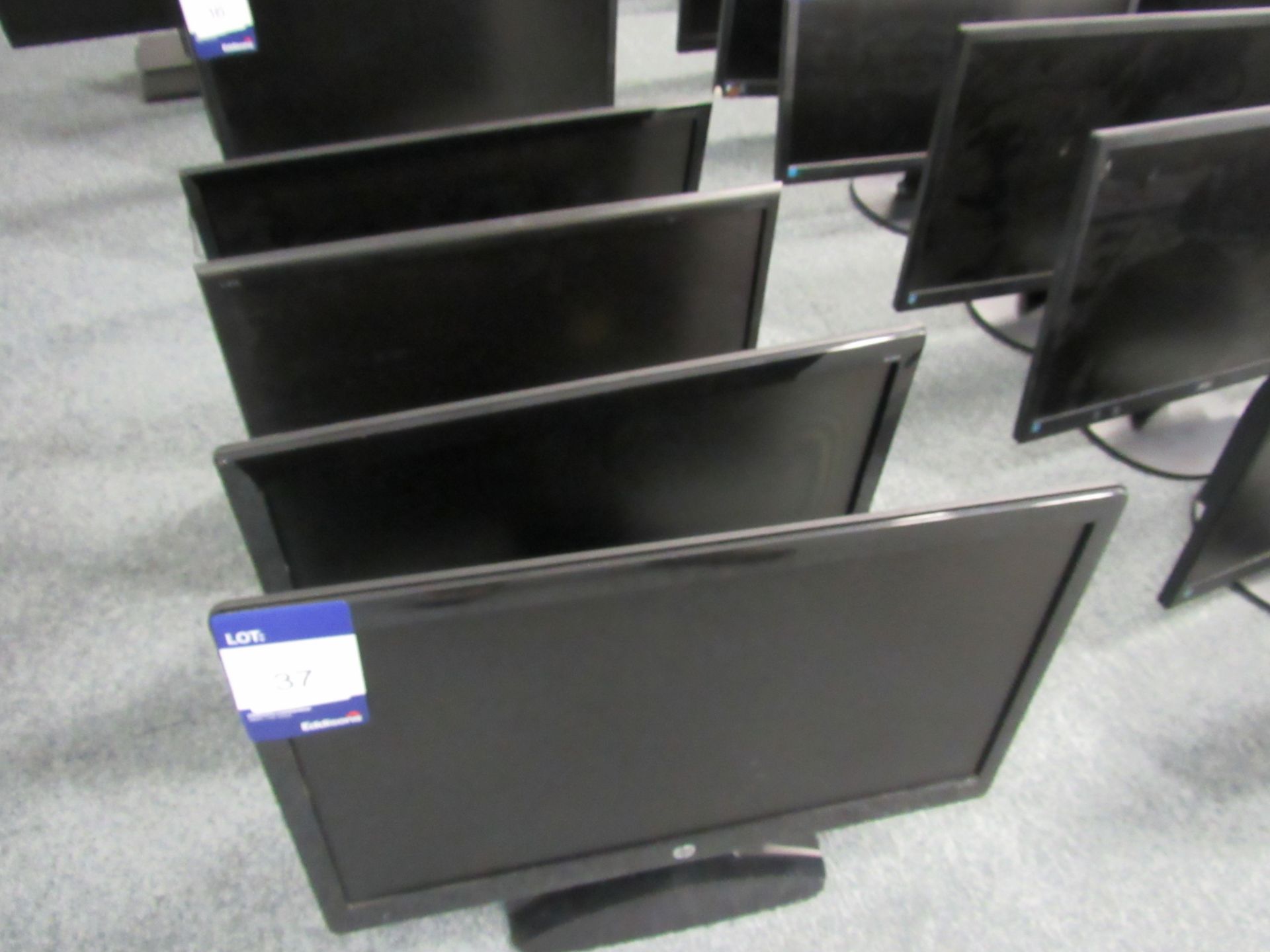4 Various Flat Screen Monitors - Image 2 of 2