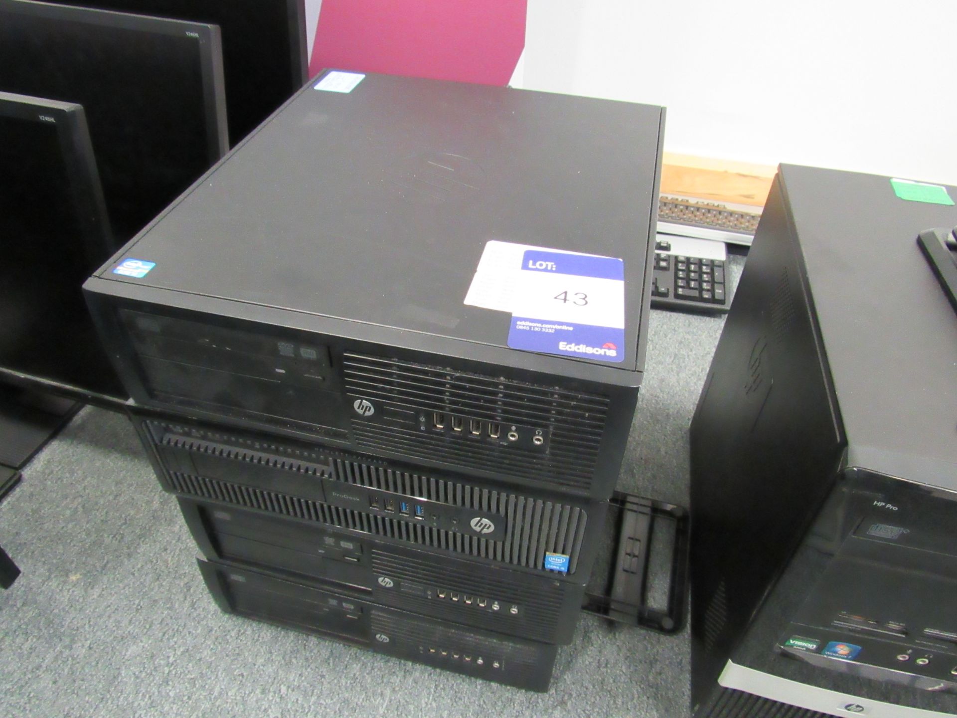 4 HP Compaq Pro 4300 Small Form Factor PC’s, No HDD’s