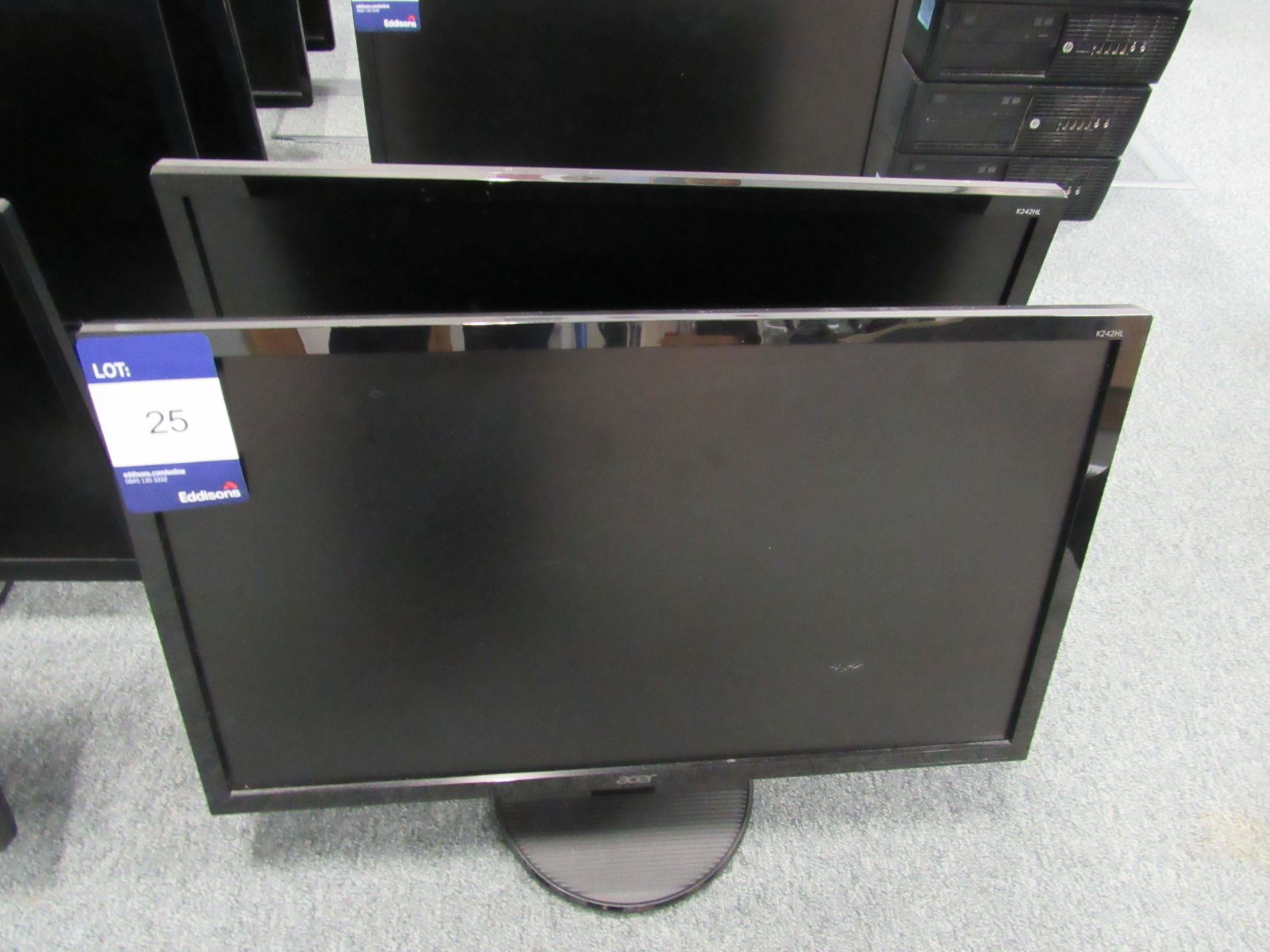 2 Acer K242HL Flat Screen Monitors