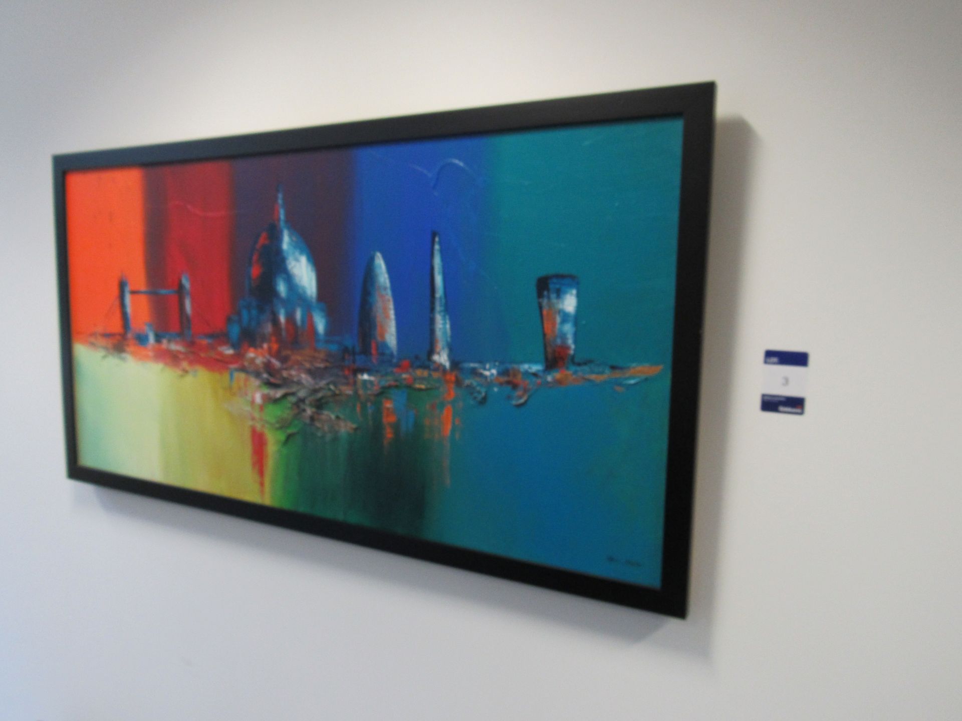 Acrylic on Canvas, London Skyline, Signed Robin Mullen, 1500 x 750mm