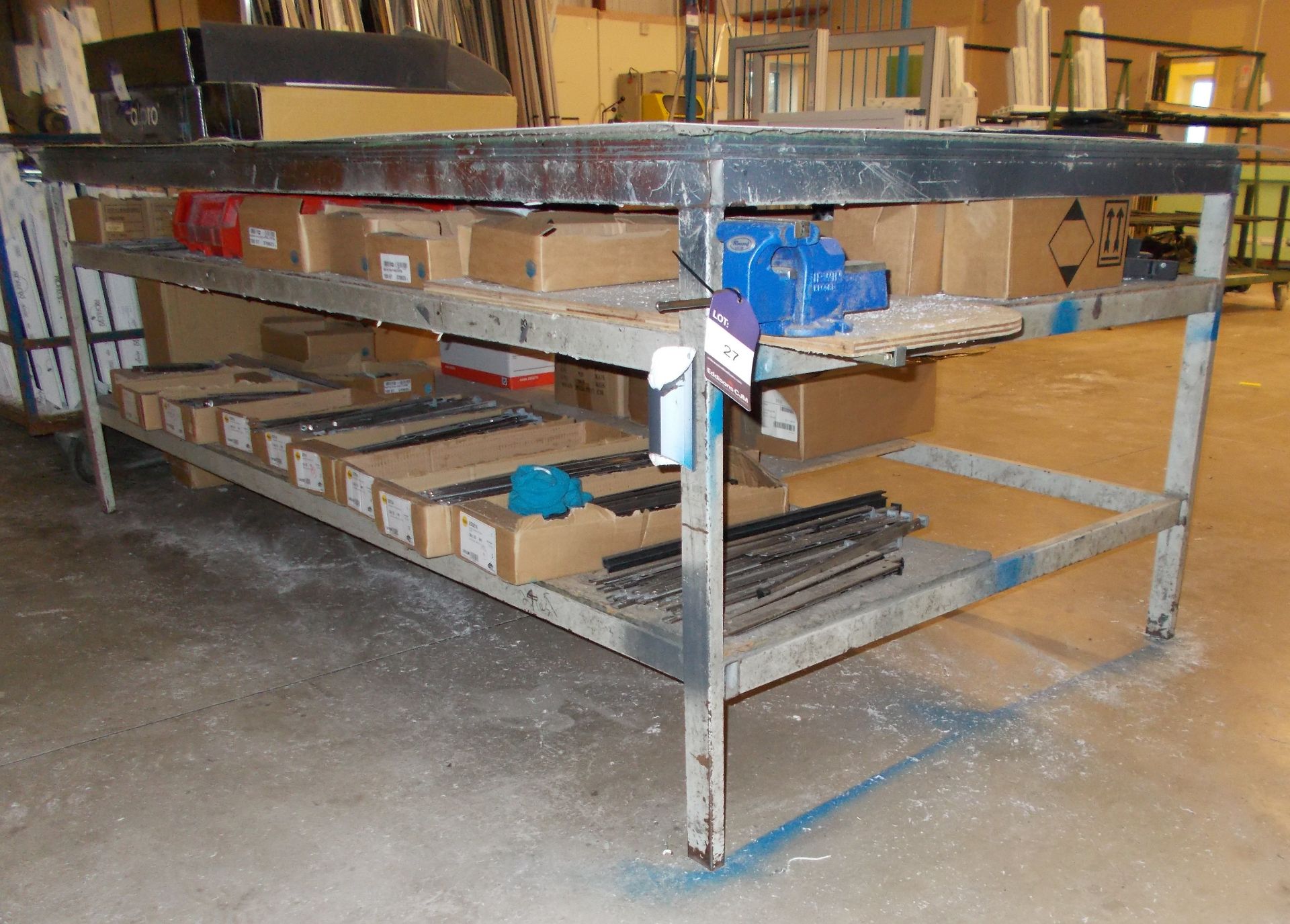 Workbench with vice, 1250mm x 2500mm
