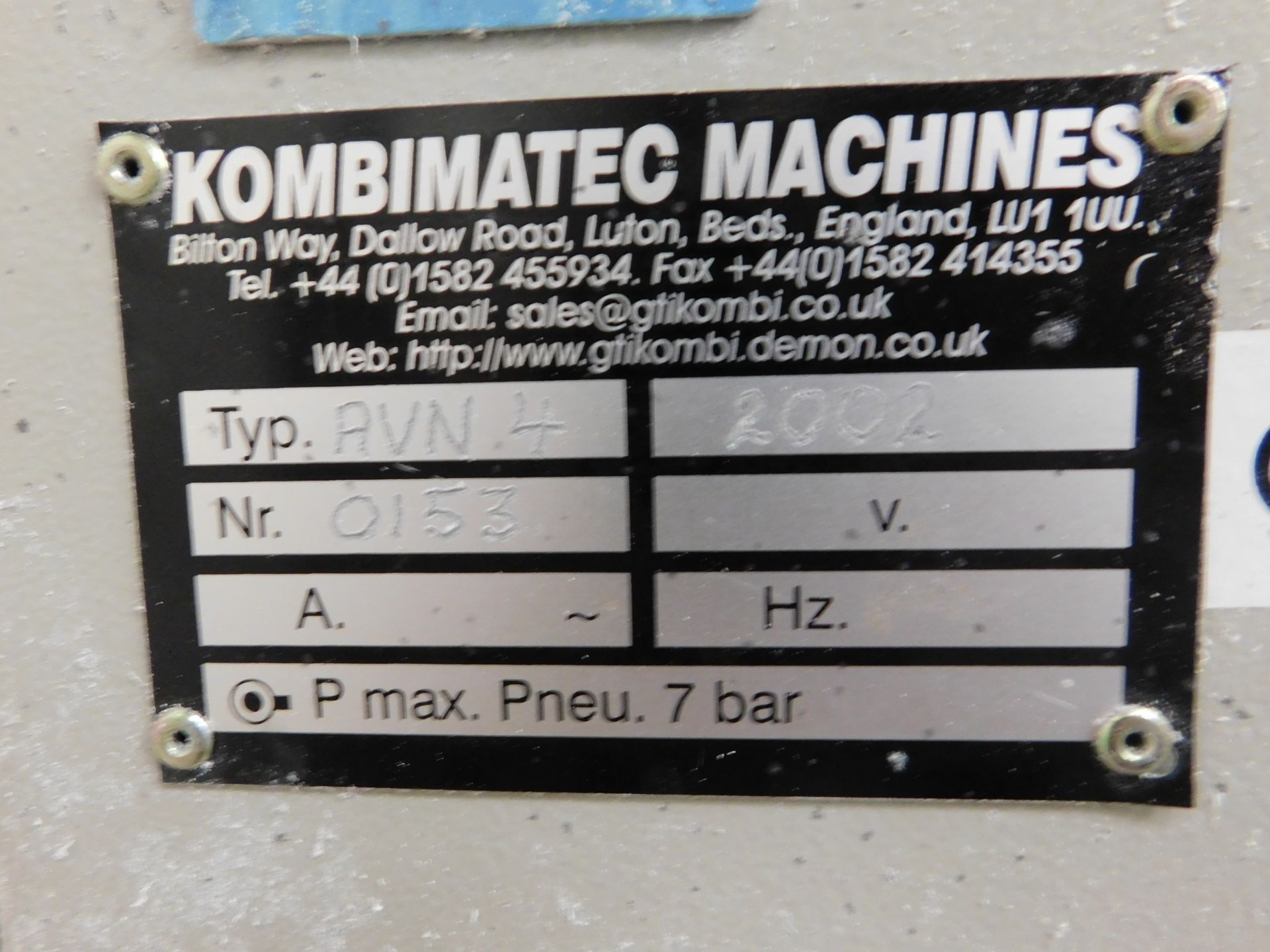 Kombimatec Type AVN4 V-notch saw, Serial number 01 - Image 3 of 3