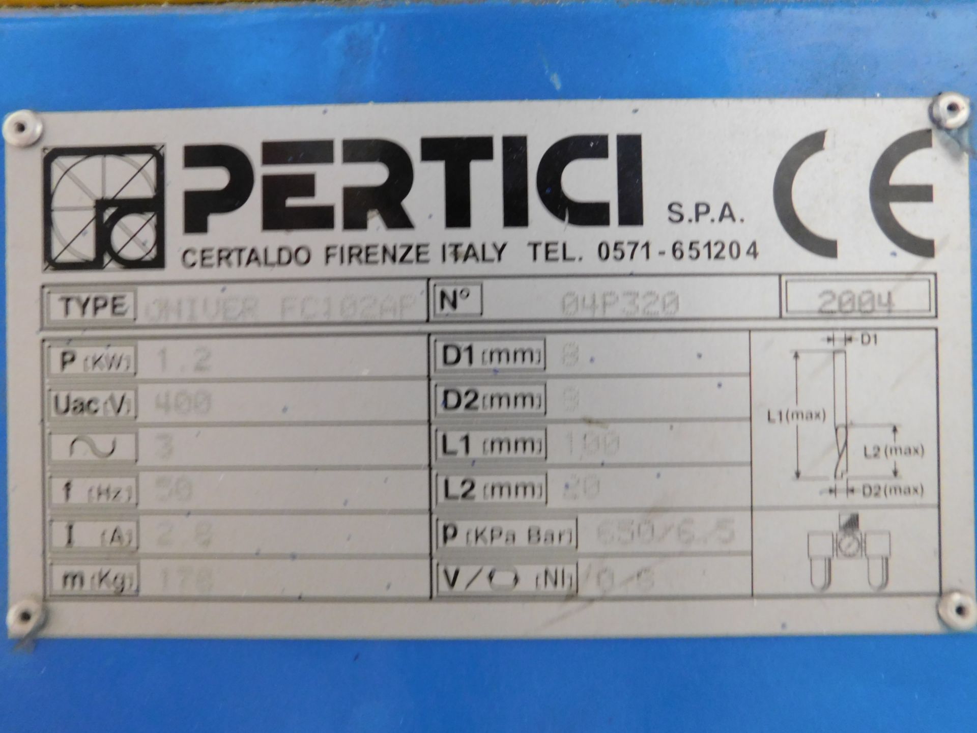 Pertici Univer FC102AP copy router, serial number - Image 3 of 3