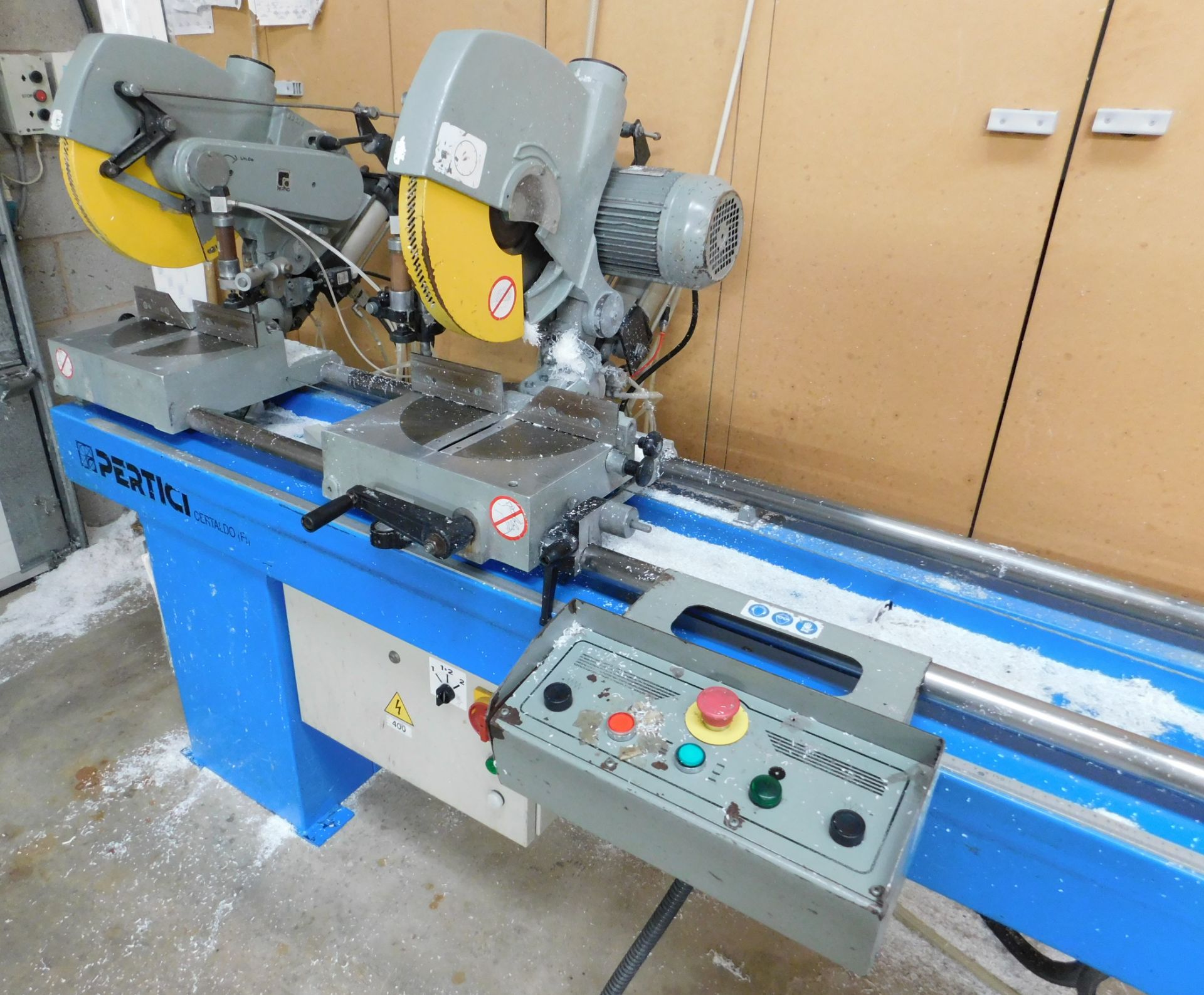 Pertici Univer 332P twin head saw, 3.4m, Serial nu - Image 2 of 2