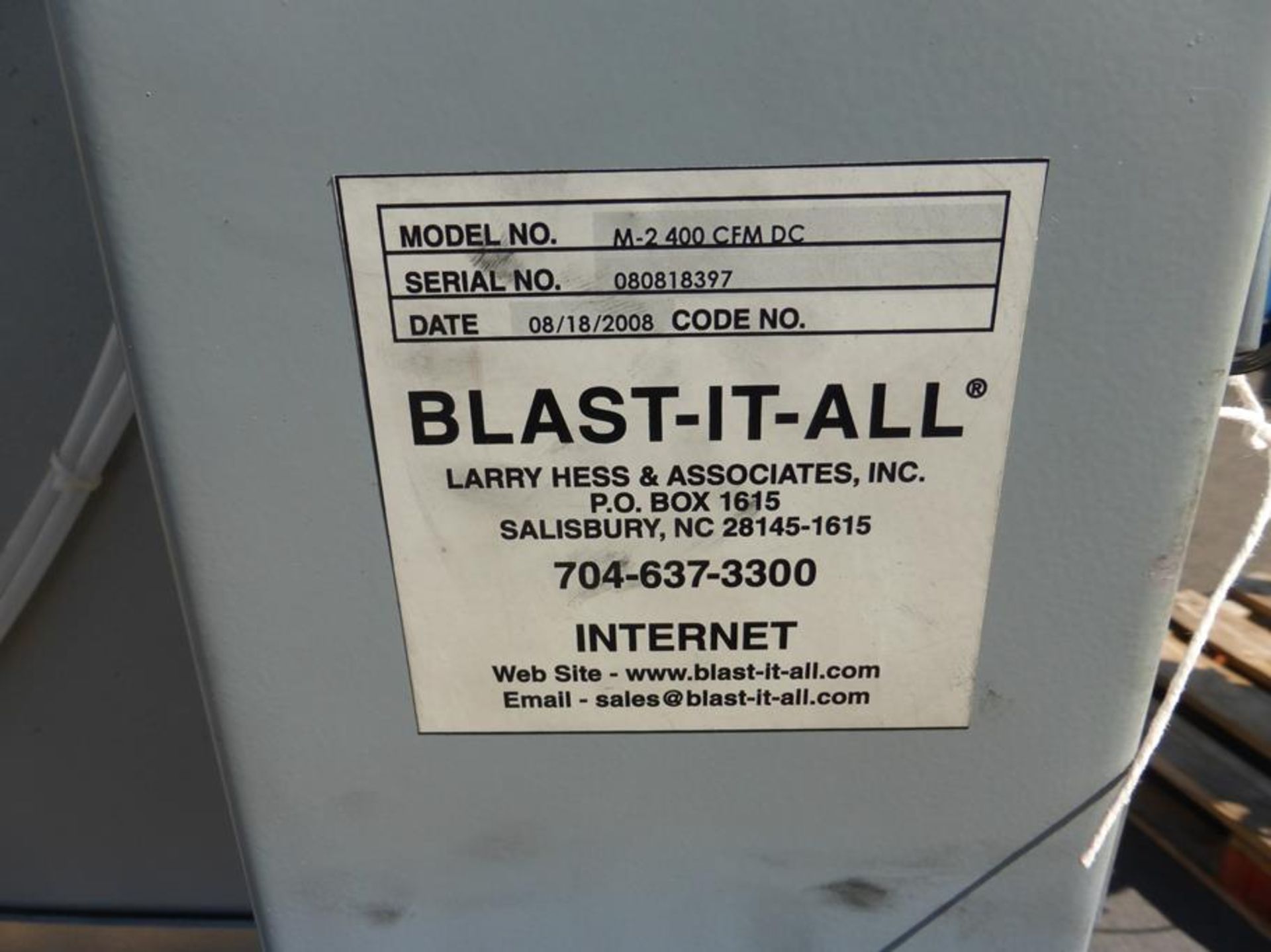 Blast It All Blast Cabinet with M-2 400 dust collector - Image 12 of 14