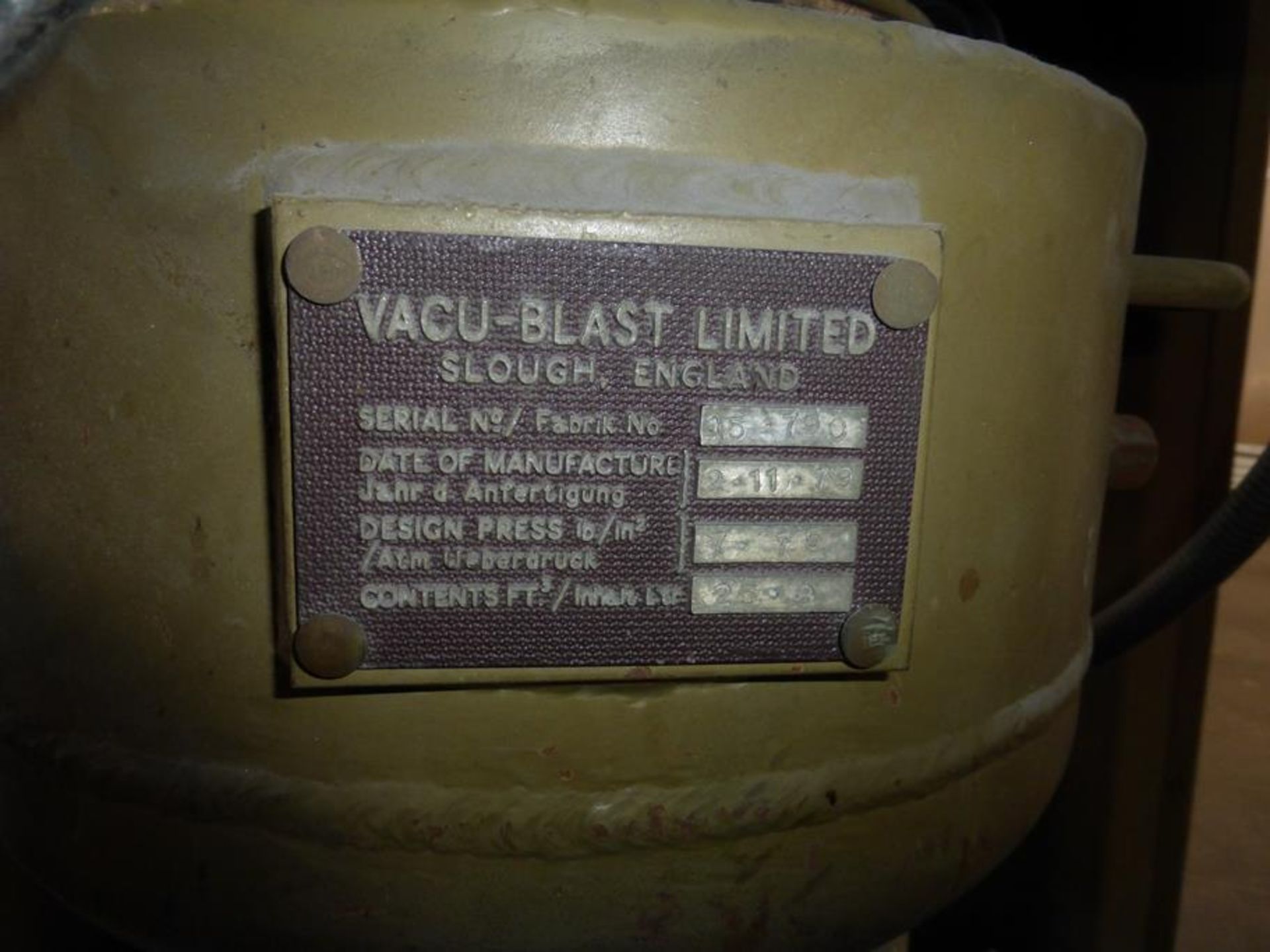 Semi-Automatic Vacu-Blast Abrasive Blasting Machine - Image 12 of 12