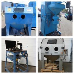 Various Abrasive Blasting Machines, Airbenches, Sander, Monarch Lathe etc.