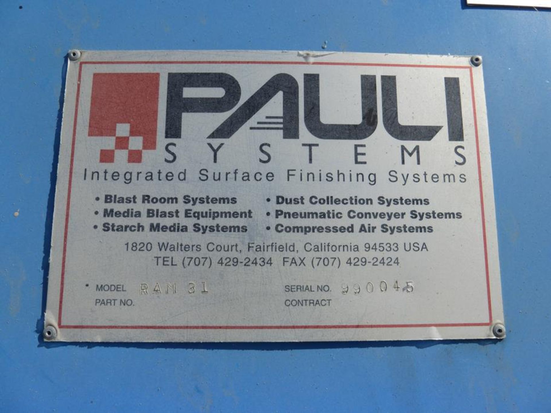 Pauli Systems RAM31 Dry Blast/Stripping Machine - Image 10 of 18