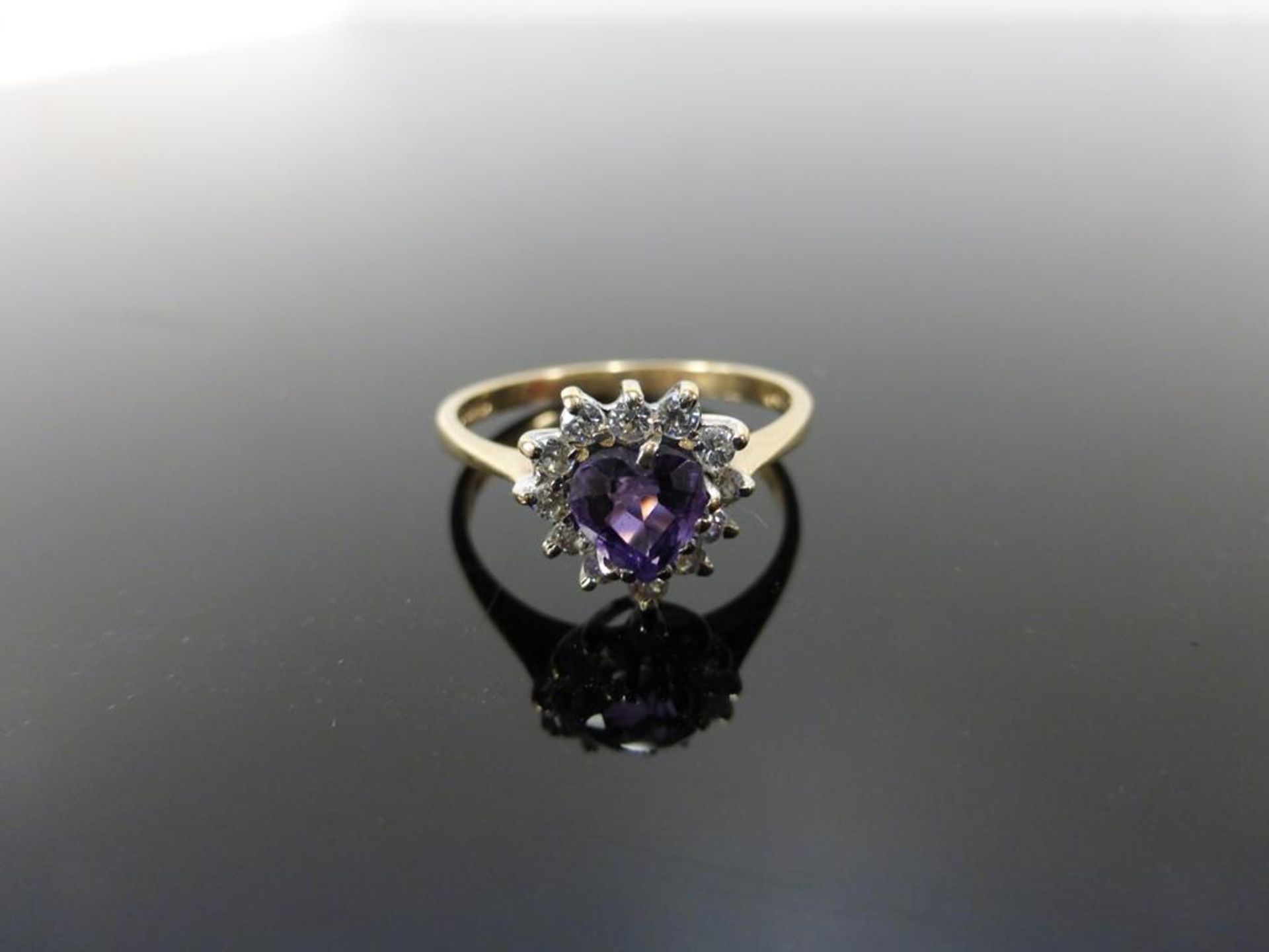 Two, 9CT Gold Amethyst Rings - Image 2 of 6