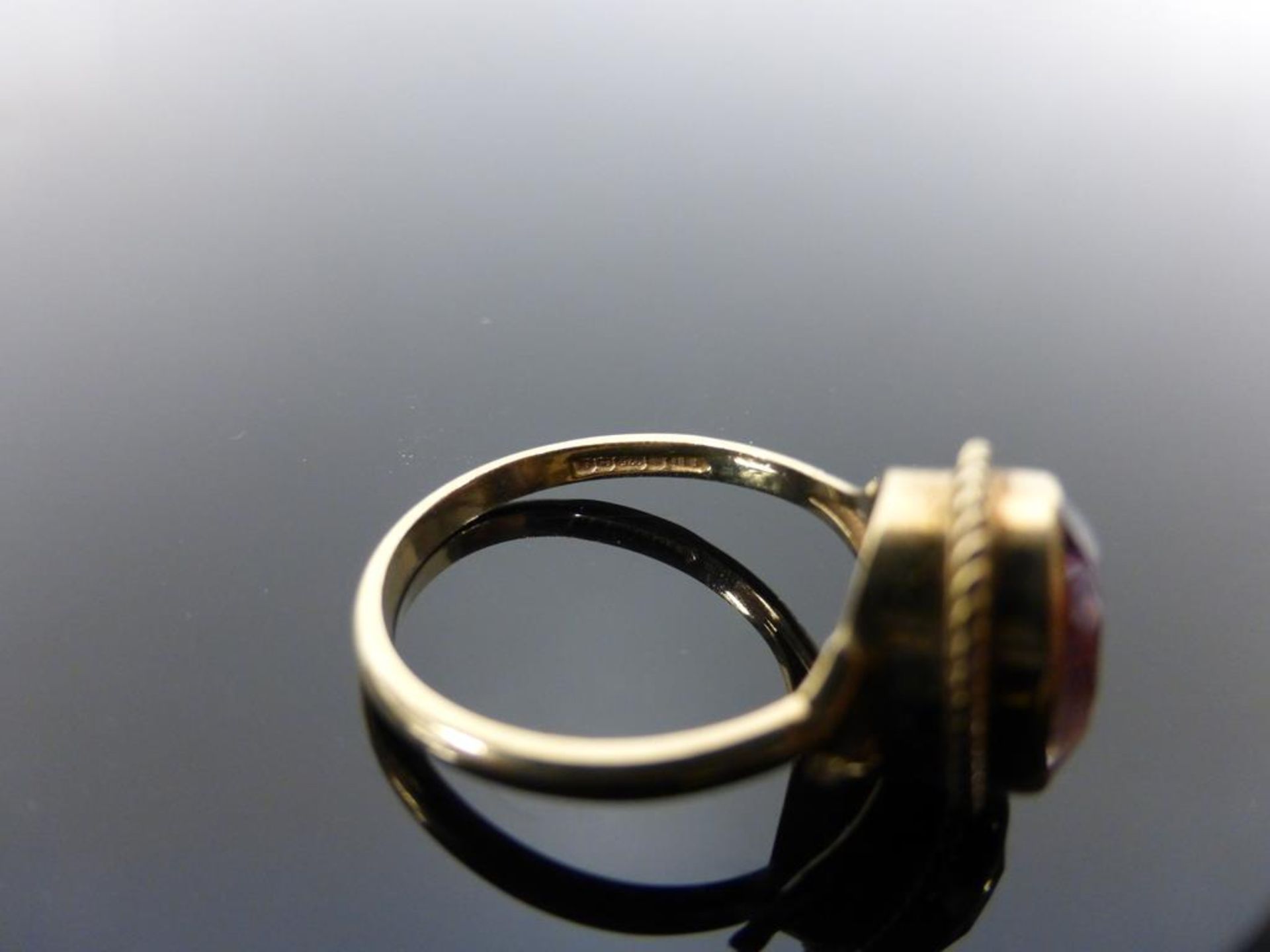 Two, 9CT Gold Amethyst Rings - Image 6 of 6