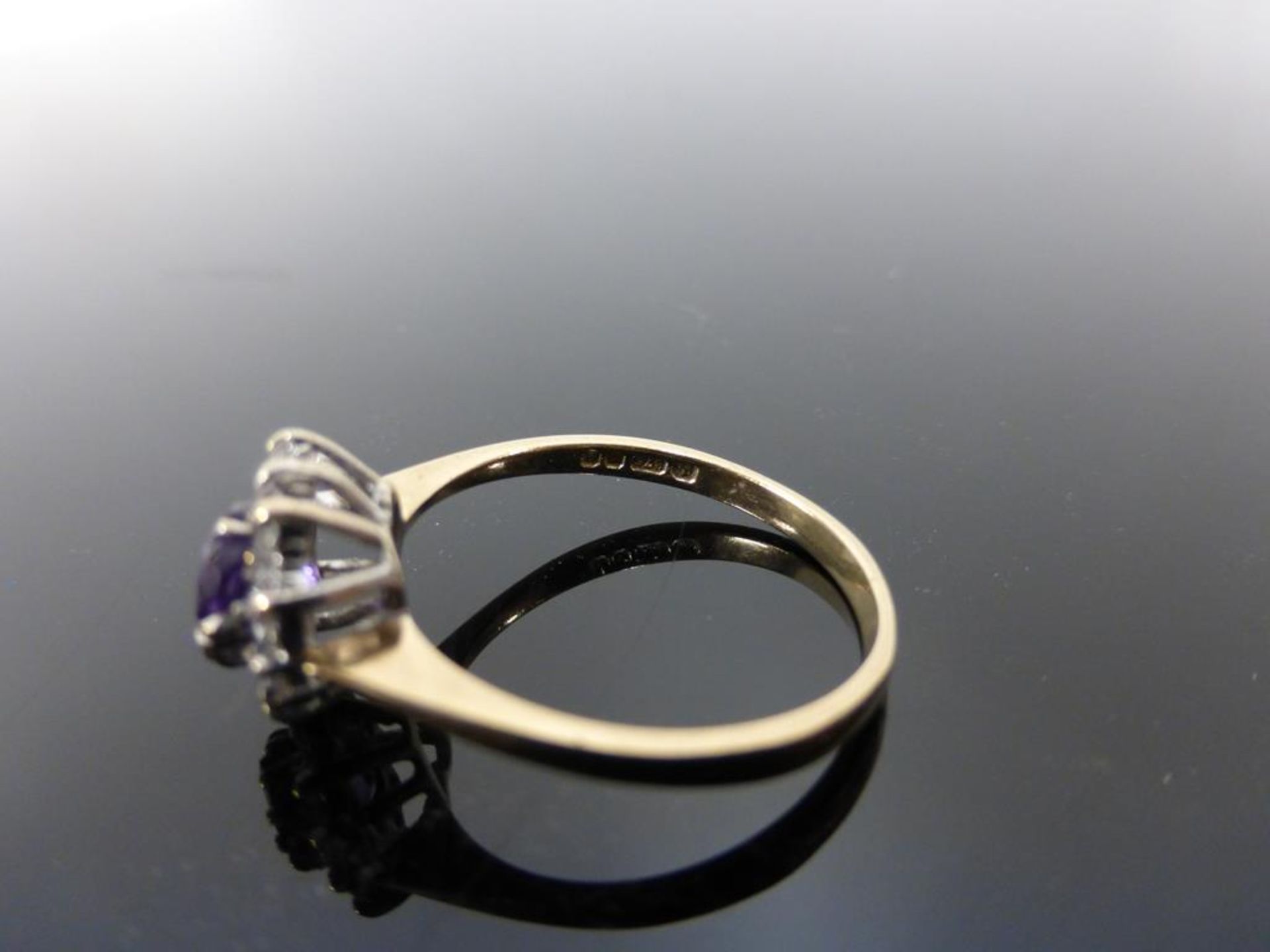 Two, 9CT Gold Amethyst Rings - Image 4 of 6