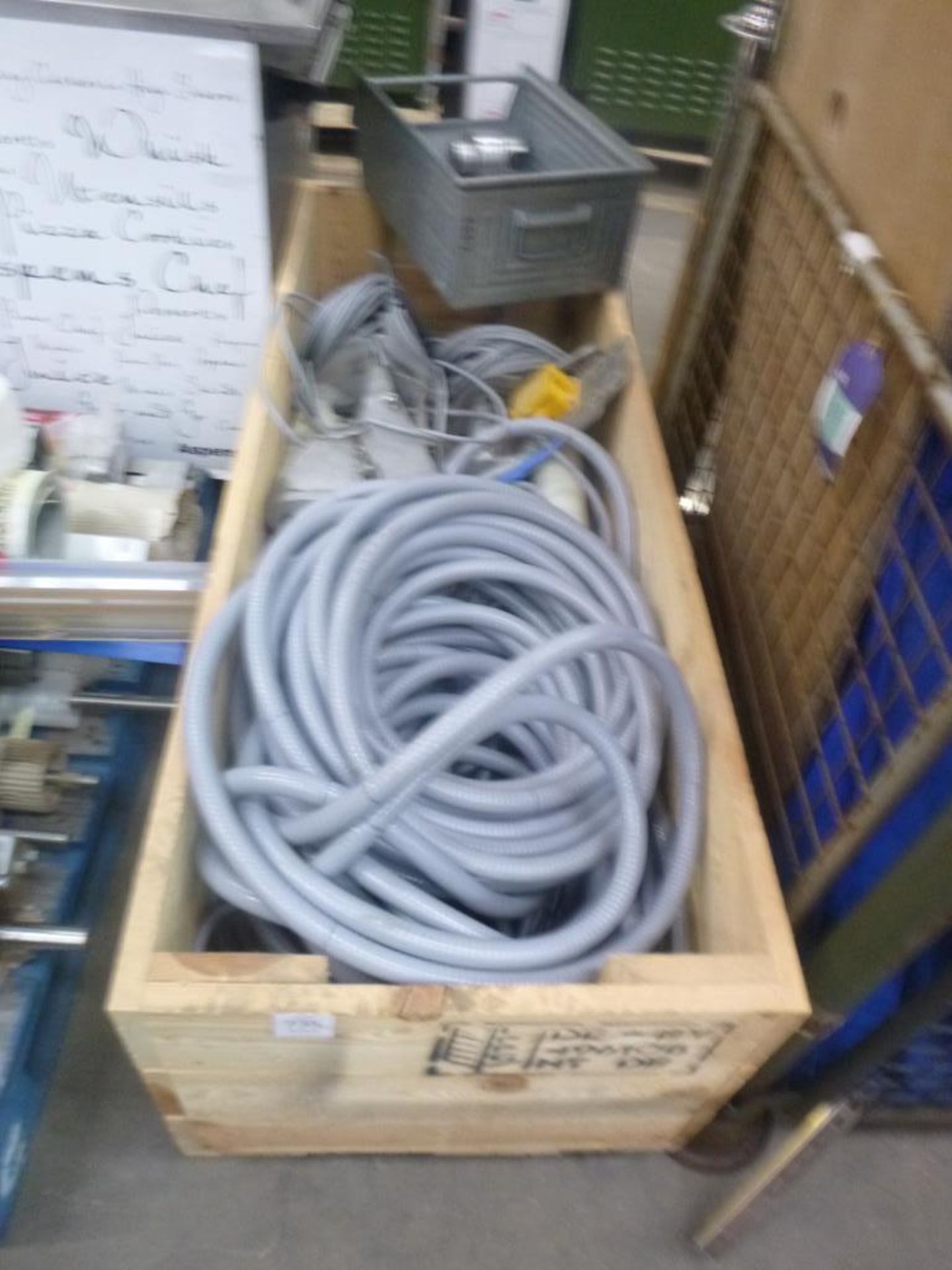 Wooden Crate to include Cables, Hoses