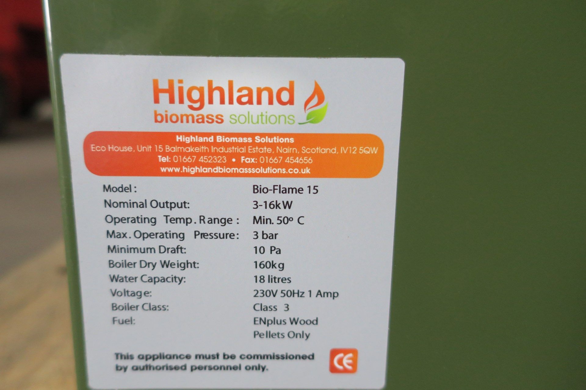 New & Unused Bio-Flame 15 'S' Wood Pellet Boiler - Image 2 of 10