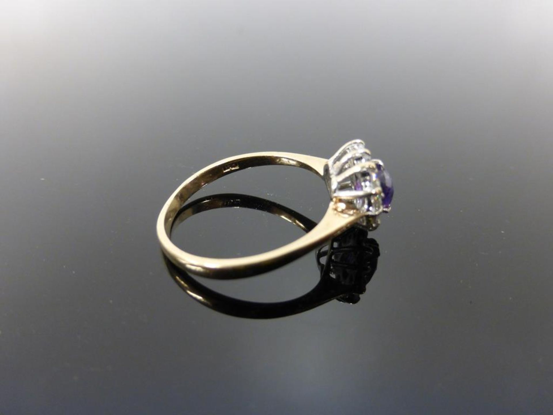 Two, 9CT Gold Amethyst Rings - Image 3 of 6