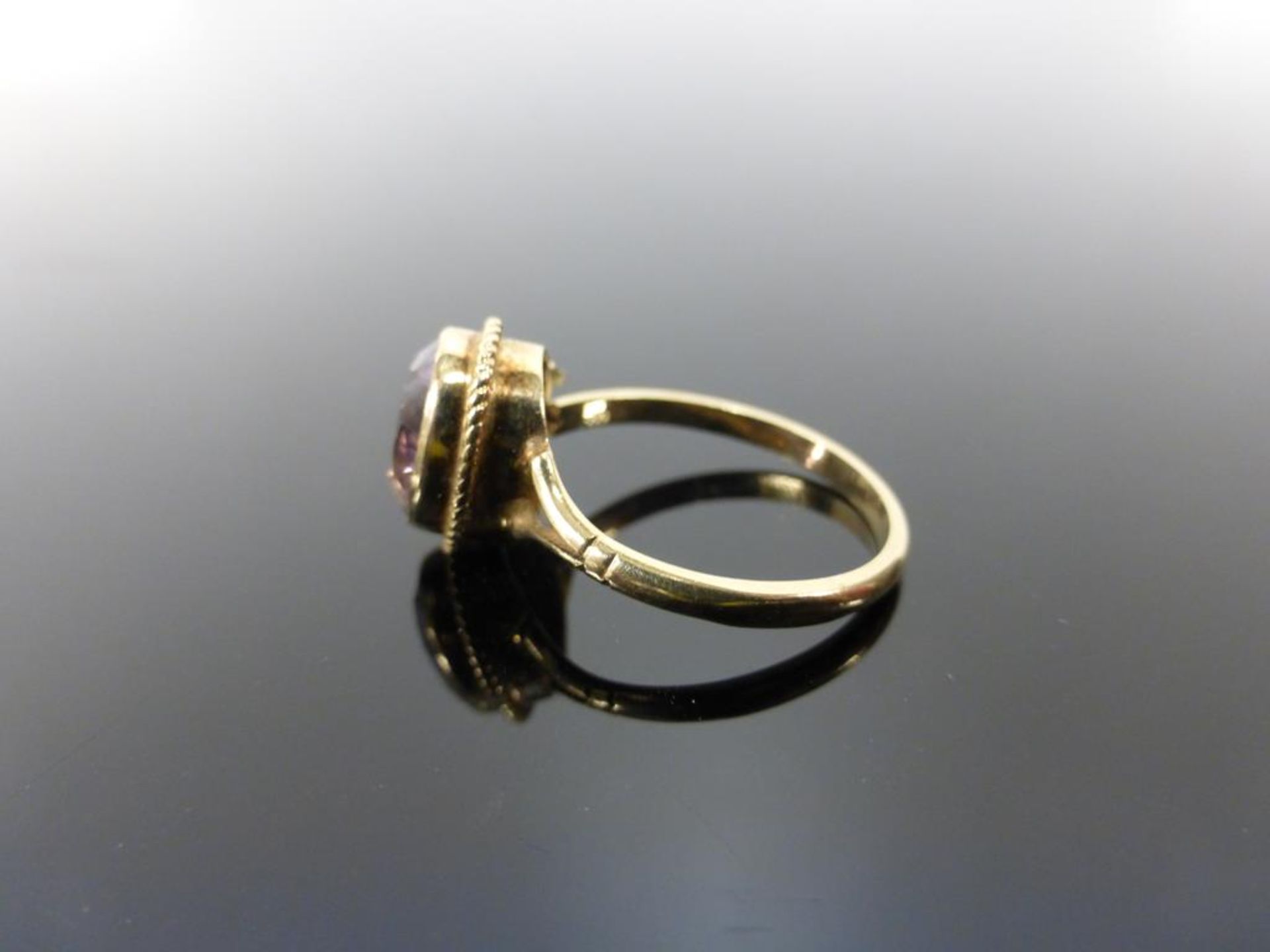 Two, 9CT Gold Amethyst Rings - Image 5 of 6