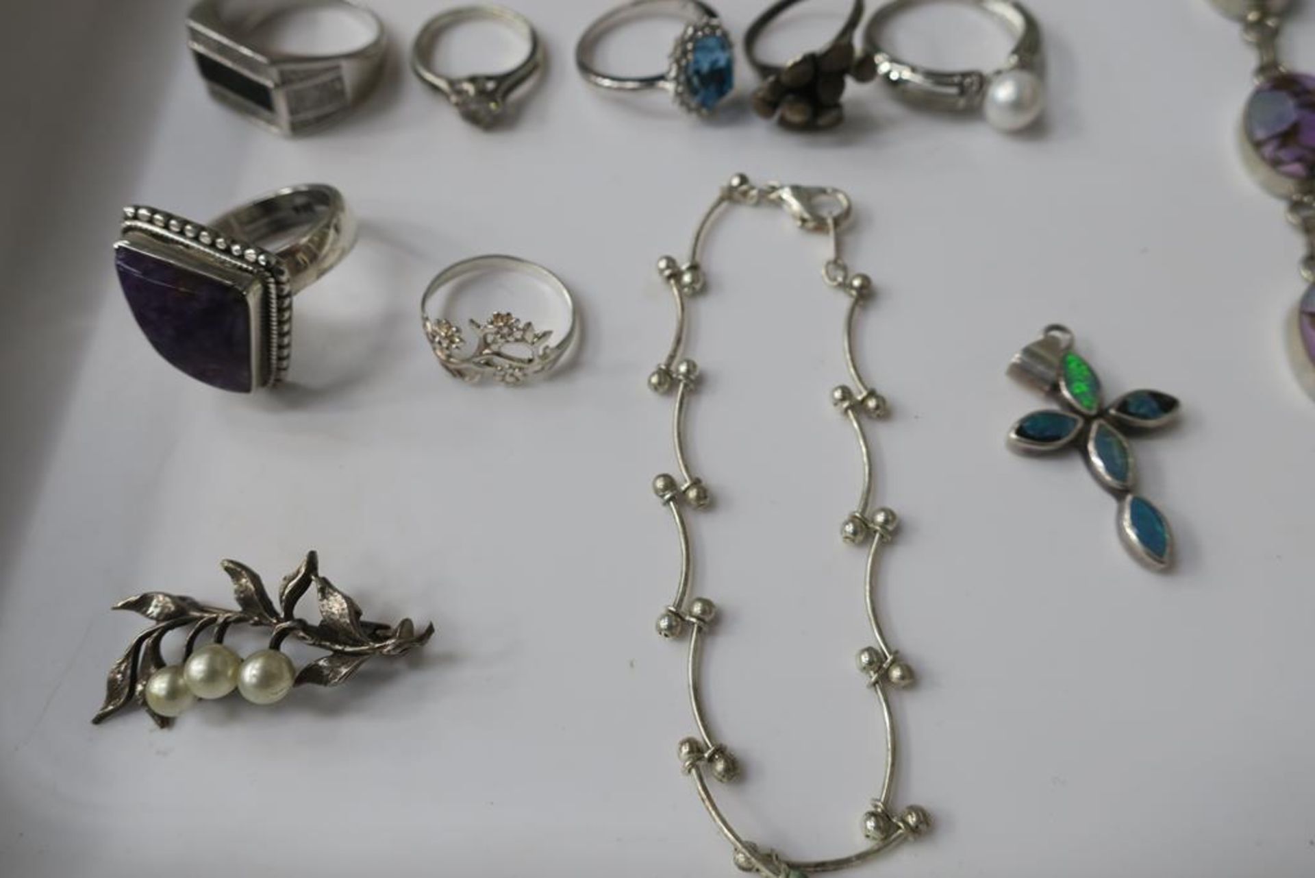 Gem Set Silver Jewellery - Image 5 of 5