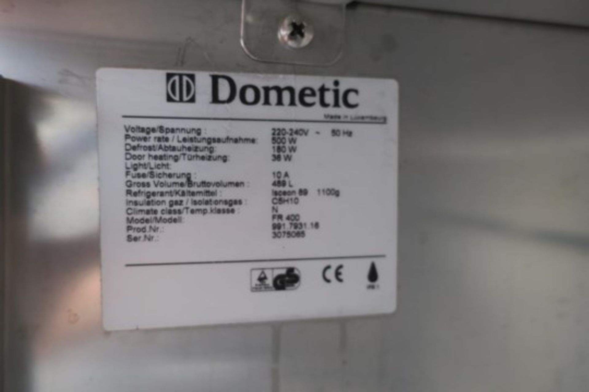 Dometic Model FR 400 S/N 5081581 240V Laboratory/M - Image 3 of 4