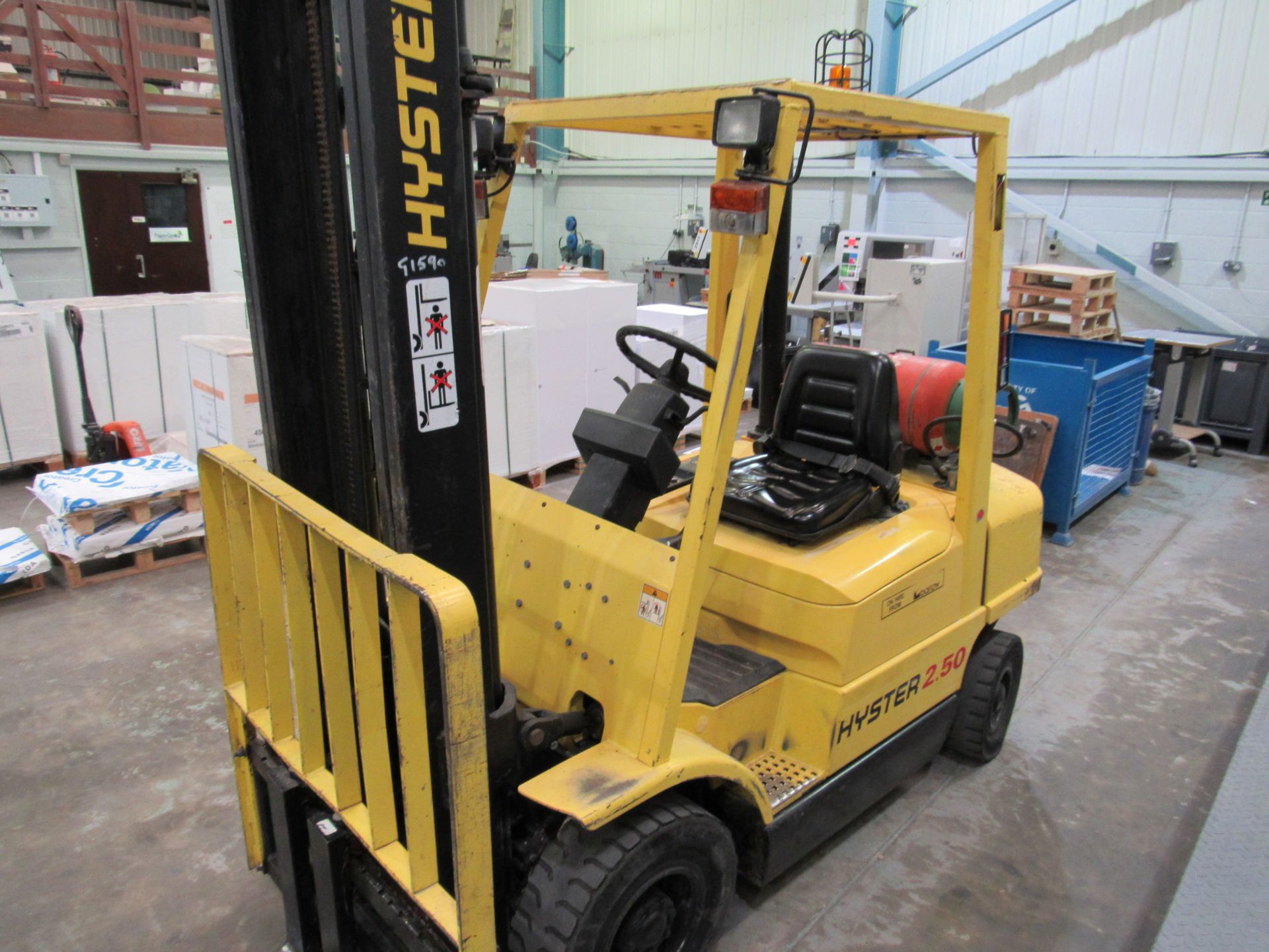 Hyster 2.50XM LPG Duplex Mast Forklift Truck, Serial Number H177B05410V, 1998, 9028 Hours - Image 5 of 7