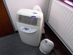 Delonghi Pinguino FX160 air conditioning unit, and Delonghi fan