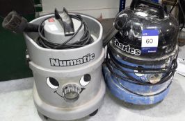 2 x Numatic vacuum cleaners – 240v